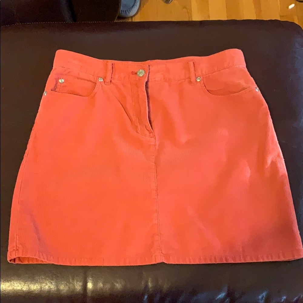 JCrew Women’s Coral Corduroy Skirt Sz 6